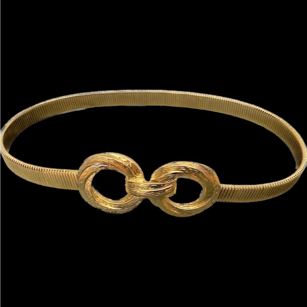 Zara Gold Metal Elastic Clip Belt S_M